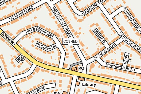 CO3 4ED map - OS OpenMap – Local (Ordnance Survey)