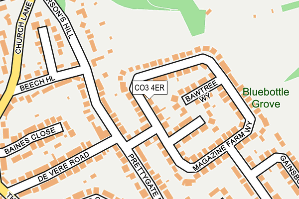 CO3 4ER map - OS OpenMap – Local (Ordnance Survey)