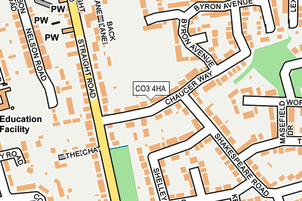 CO3 4HA map - OS OpenMap – Local (Ordnance Survey)