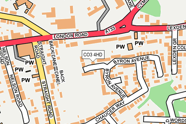 CO3 4HD map - OS OpenMap – Local (Ordnance Survey)