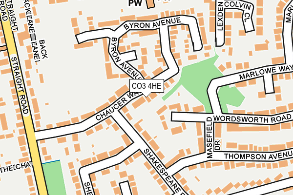 CO3 4HE map - OS OpenMap – Local (Ordnance Survey)