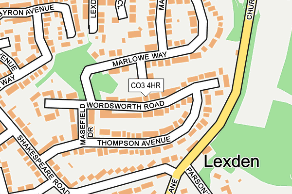 CO3 4HR map - OS OpenMap – Local (Ordnance Survey)