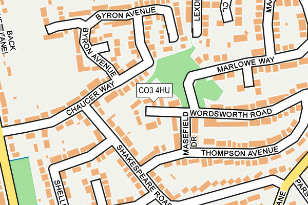 CO3 4HU map - OS OpenMap – Local (Ordnance Survey)