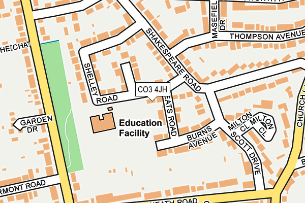 CO3 4JH map - OS OpenMap – Local (Ordnance Survey)