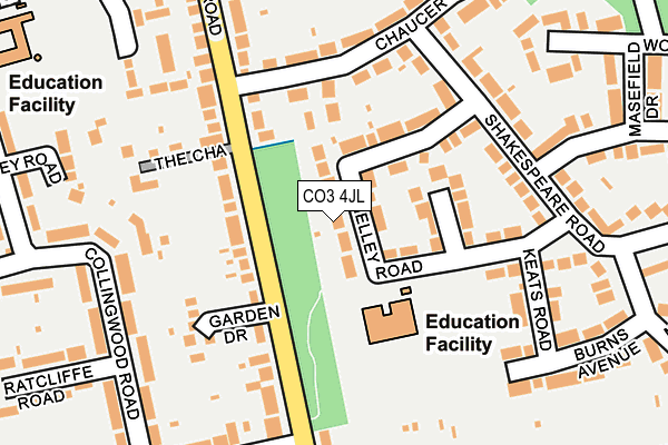 CO3 4JL map - OS OpenMap – Local (Ordnance Survey)