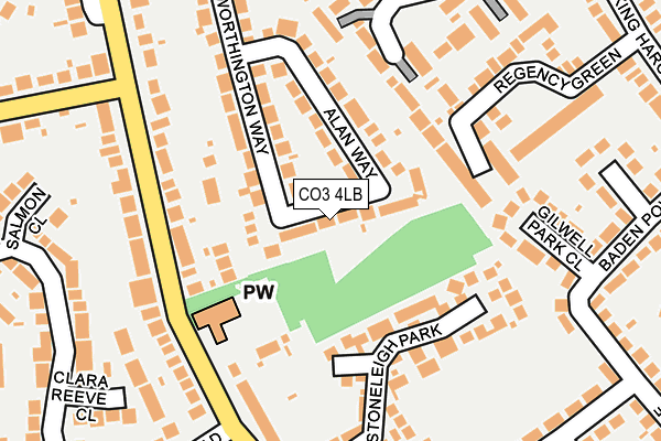 CO3 4LB map - OS OpenMap – Local (Ordnance Survey)