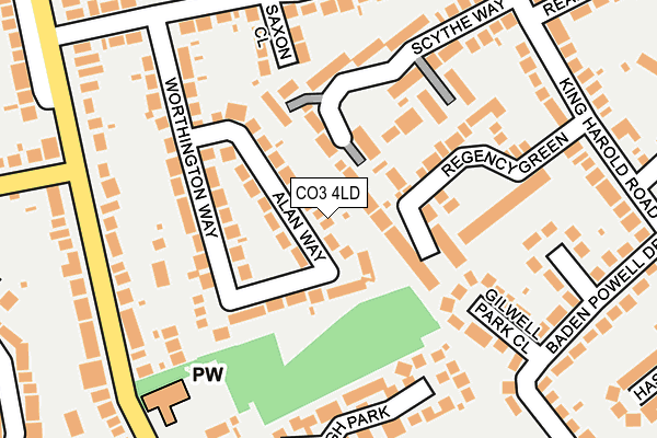 CO3 4LD map - OS OpenMap – Local (Ordnance Survey)