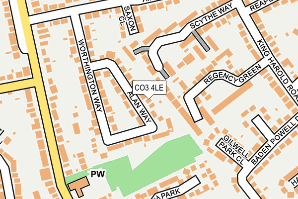 CO3 4LE map - OS OpenMap – Local (Ordnance Survey)
