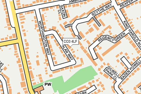 CO3 4LF map - OS OpenMap – Local (Ordnance Survey)