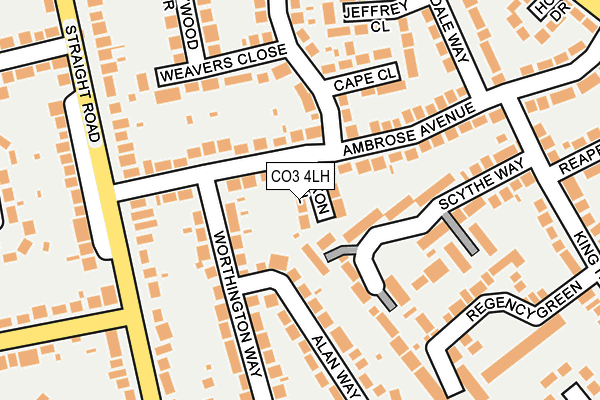 CO3 4LH map - OS OpenMap – Local (Ordnance Survey)