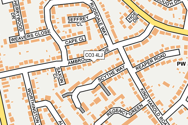 CO3 4LJ map - OS OpenMap – Local (Ordnance Survey)