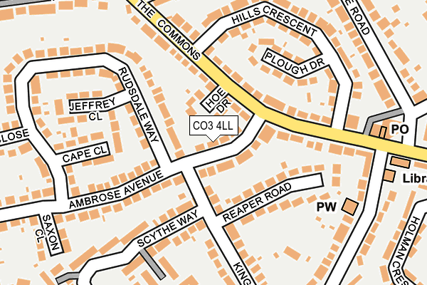 CO3 4LL map - OS OpenMap – Local (Ordnance Survey)