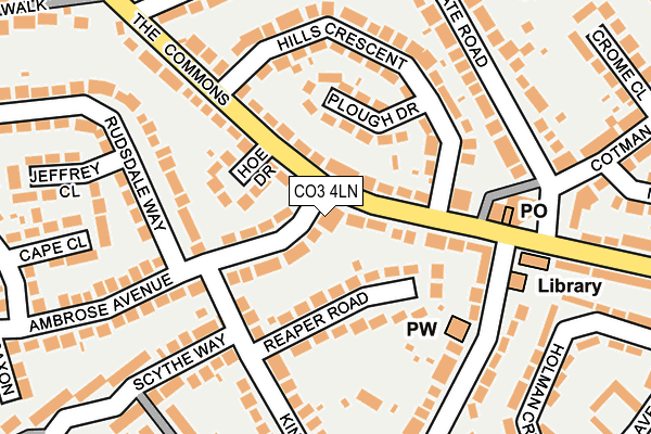 CO3 4LN map - OS OpenMap – Local (Ordnance Survey)