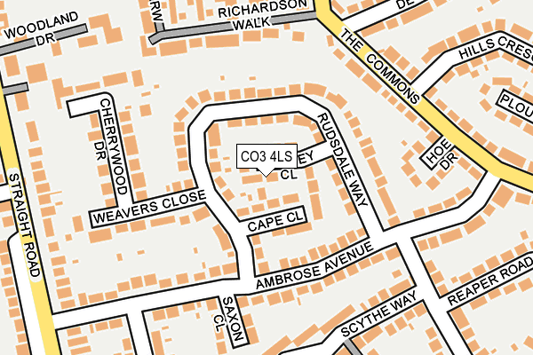 CO3 4LS map - OS OpenMap – Local (Ordnance Survey)