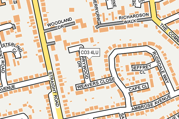 CO3 4LU map - OS OpenMap – Local (Ordnance Survey)