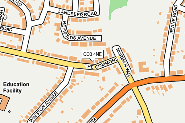 CO3 4NE map - OS OpenMap – Local (Ordnance Survey)