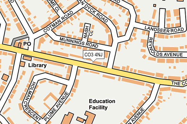 CO3 4NJ map - OS OpenMap – Local (Ordnance Survey)