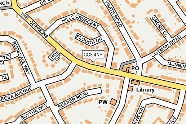 CO3 4NP map - OS OpenMap – Local (Ordnance Survey)