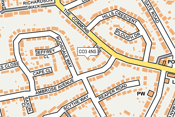 CO3 4NS map - OS OpenMap – Local (Ordnance Survey)