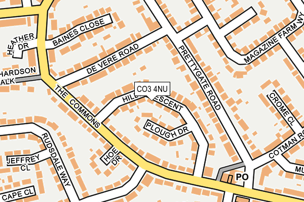 CO3 4NU map - OS OpenMap – Local (Ordnance Survey)