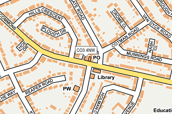 CO3 4NW map - OS OpenMap – Local (Ordnance Survey)