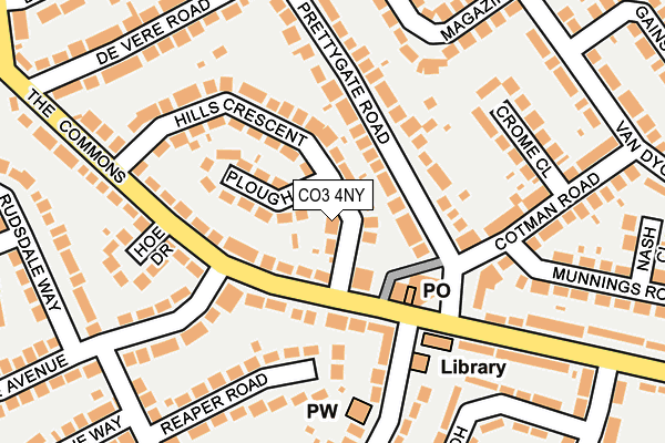 CO3 4NY map - OS OpenMap – Local (Ordnance Survey)