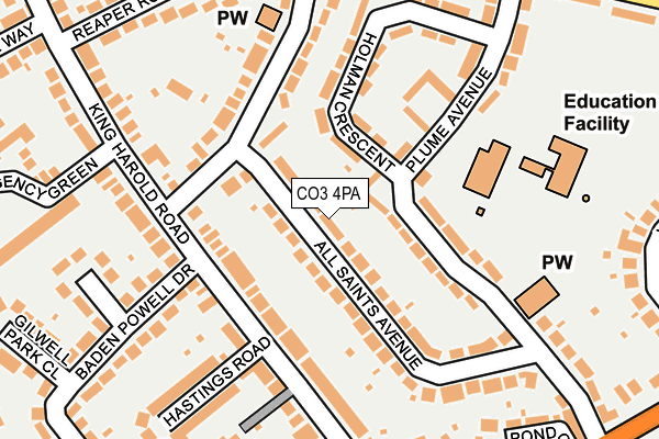 CO3 4PA map - OS OpenMap – Local (Ordnance Survey)