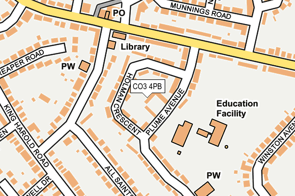 CO3 4PB map - OS OpenMap – Local (Ordnance Survey)