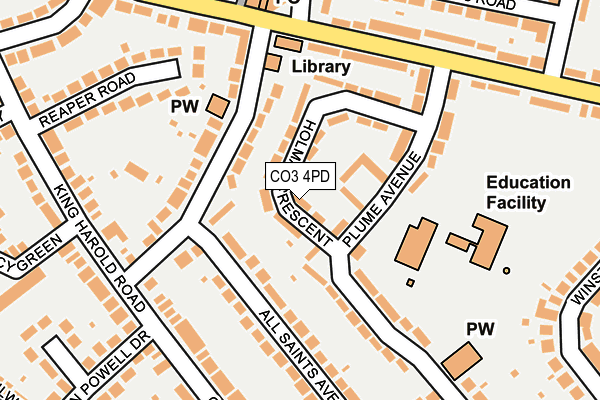 CO3 4PD map - OS OpenMap – Local (Ordnance Survey)