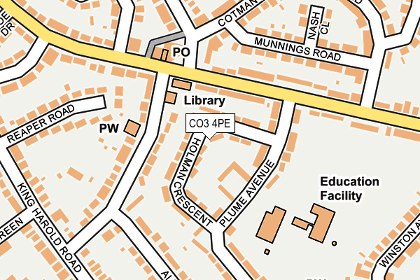 CO3 4PE map - OS OpenMap – Local (Ordnance Survey)