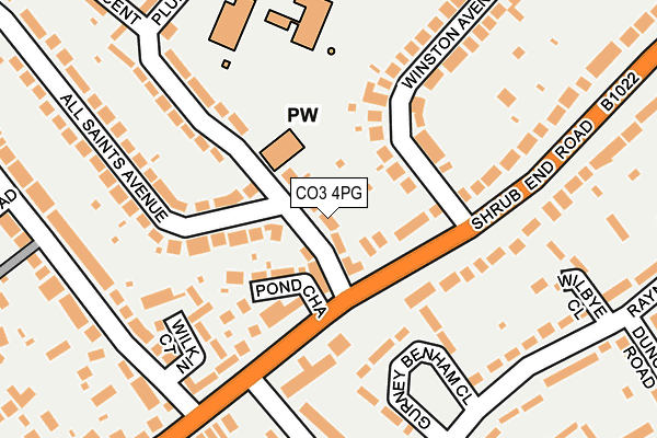 CO3 4PG map - OS OpenMap – Local (Ordnance Survey)