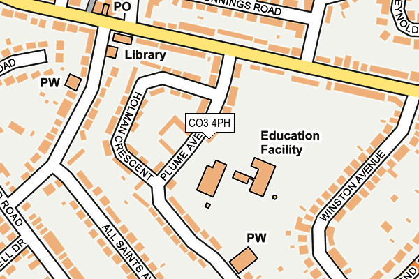 CO3 4PH map - OS OpenMap – Local (Ordnance Survey)