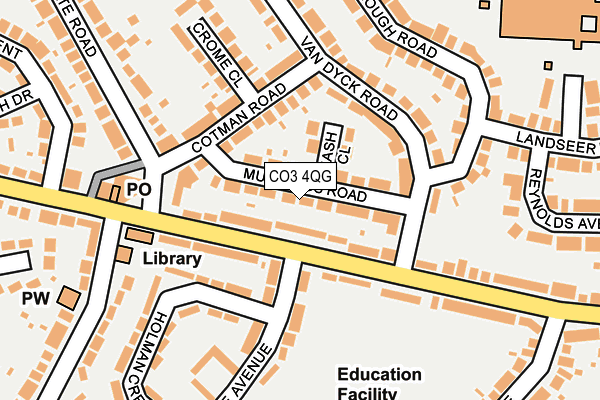 CO3 4QG map - OS OpenMap – Local (Ordnance Survey)