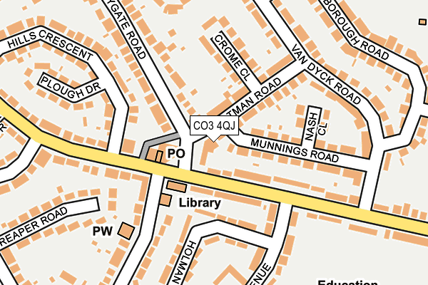 CO3 4QJ map - OS OpenMap – Local (Ordnance Survey)