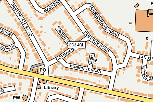 CO3 4QL map - OS OpenMap – Local (Ordnance Survey)