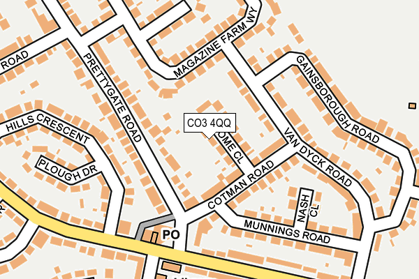 CO3 4QQ map - OS OpenMap – Local (Ordnance Survey)