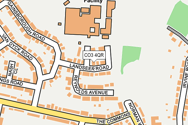 CO3 4QR map - OS OpenMap – Local (Ordnance Survey)