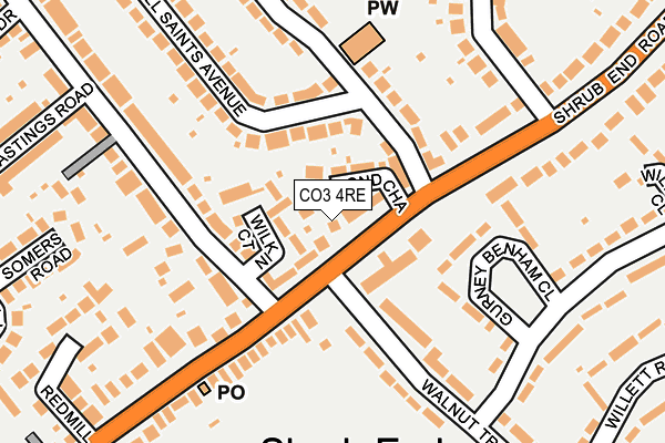 CO3 4RE map - OS OpenMap – Local (Ordnance Survey)