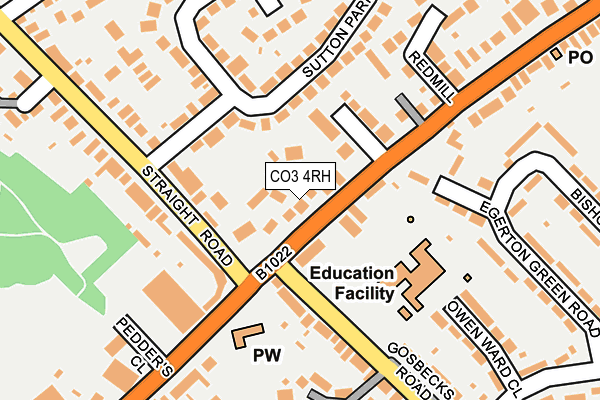 CO3 4RH map - OS OpenMap – Local (Ordnance Survey)