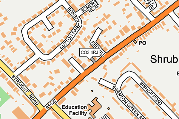 CO3 4RJ map - OS OpenMap – Local (Ordnance Survey)