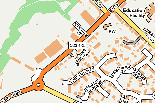 CO3 4RL map - OS OpenMap – Local (Ordnance Survey)
