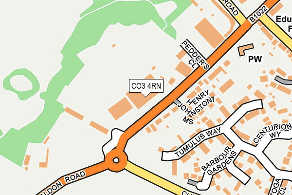 Map of COLCHESTER CAR WASH LIMITED at local scale