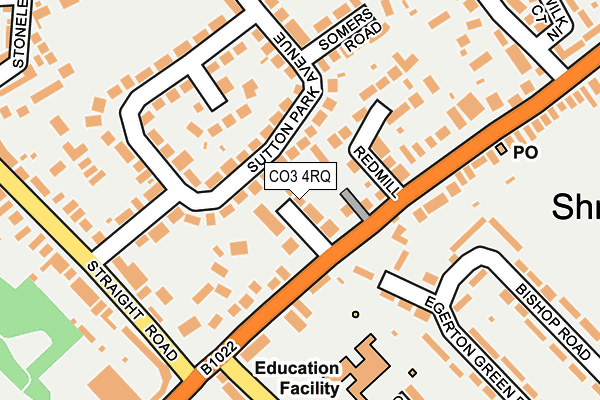 CO3 4RQ map - OS OpenMap – Local (Ordnance Survey)