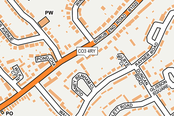 CO3 4RY map - OS OpenMap – Local (Ordnance Survey)