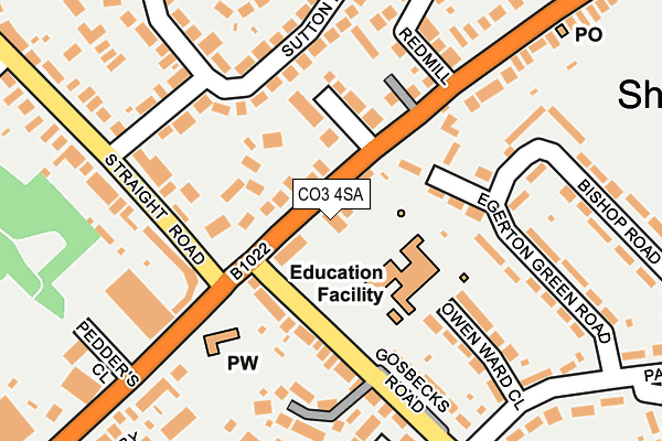 CO3 4SA map - OS OpenMap – Local (Ordnance Survey)