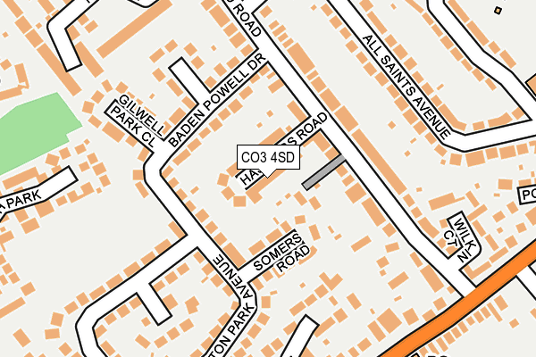 CO3 4SD map - OS OpenMap – Local (Ordnance Survey)