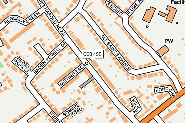 CO3 4SE map - OS OpenMap – Local (Ordnance Survey)
