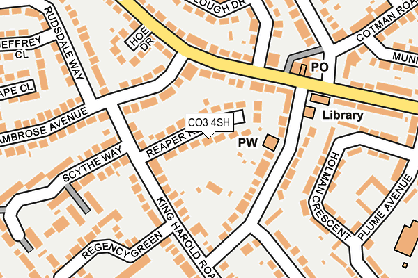 CO3 4SH map - OS OpenMap – Local (Ordnance Survey)