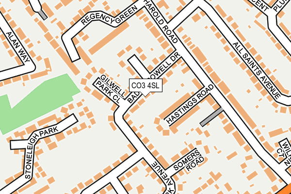 CO3 4SL map - OS OpenMap – Local (Ordnance Survey)