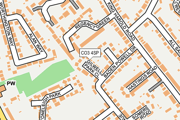 CO3 4SP map - OS OpenMap – Local (Ordnance Survey)